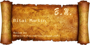 Bitai Martin névjegykártya